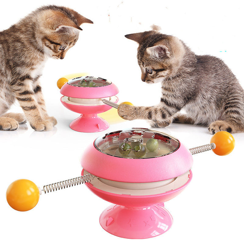 Rotatable Cat Toys Supplies with Catnip Interactive Training Toys for Cats Kitten Cat Accessories Pet Products
