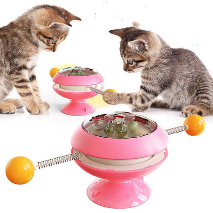 Rotatable Cat Toys Supplies with Catnip Interactive Training Toys for Cats Kitten Cat Accessories Pet Products