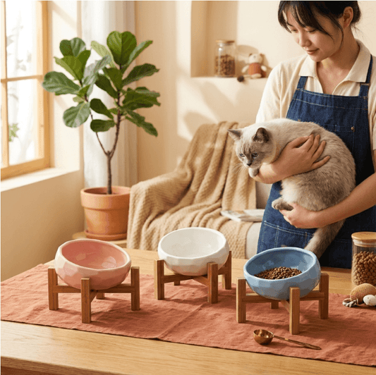 Anti-splash floating pet bowl keeping water from spilling