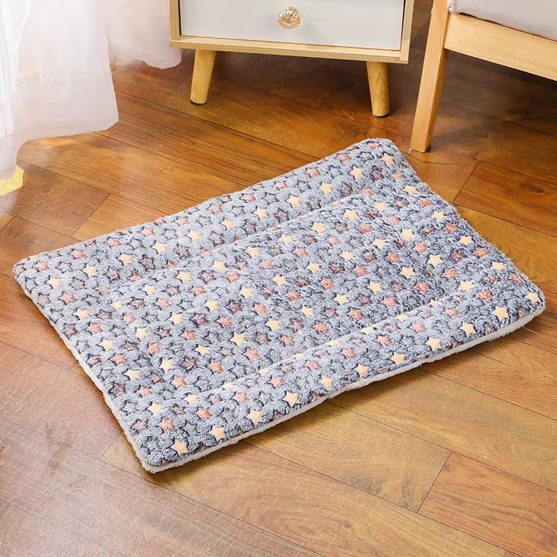 Cute Small Dog Mat Double-Sided Use Winter Warm Medium Cat Sofa Blanket Skin-Friendly Puppy Bed Cushion Pet Bed Accessories