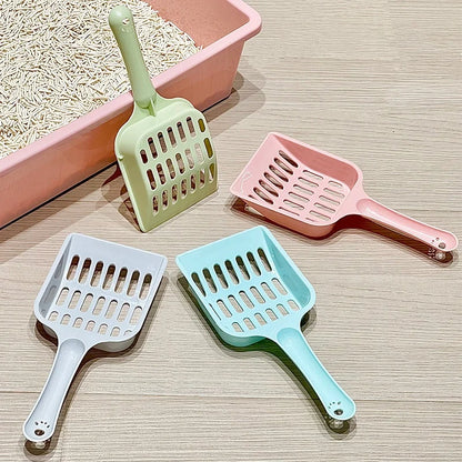 New Pet Litter Shovel Candy Color High Appearance Horizontal Handle Cat Toilet Shovel Poop Pickup Cat Cleaning Supplies