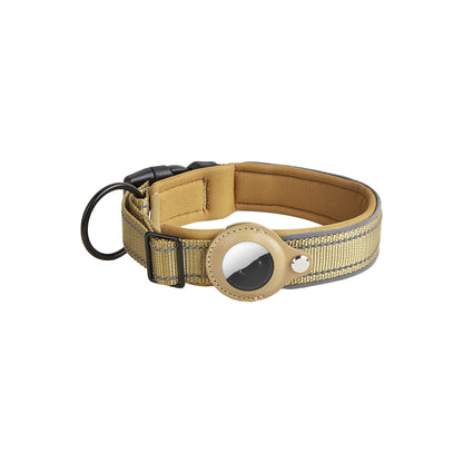 Nylon webbing tracker collar, adjustable length
