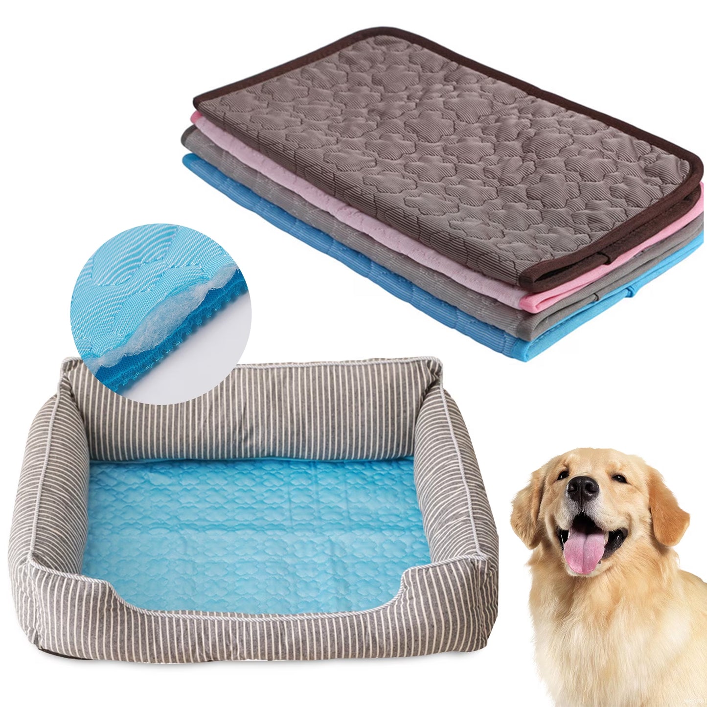 Dog Cooling Mats Foldable Pet Cooling Mats Dog Sleeping Mats Dog Cooling Pads Dog Bed Mats Cat Bed Mats Cats Cooling Pad Cool Self Cooling Mat Pet Summer Cooling Mat Sleeping Pad