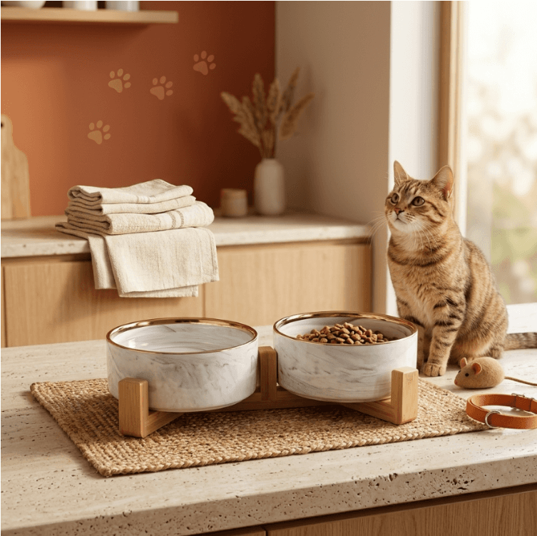 Oblique Mouth Pet Bowl