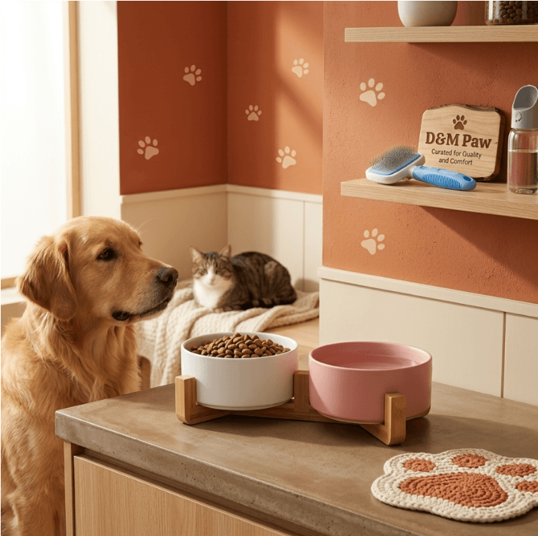 Oblique Mouth Pet Bowl